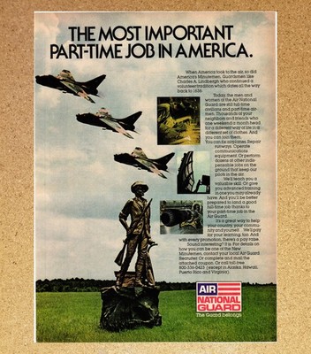 Air National Guard Minute Man LTV A-7D Corsair II-Magazine Print Ads Poster 1976