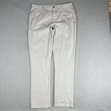 Vuori All Ways Chino Pants Mens 34 Gray (Fits 36x32)  Modern Slim Casual Office