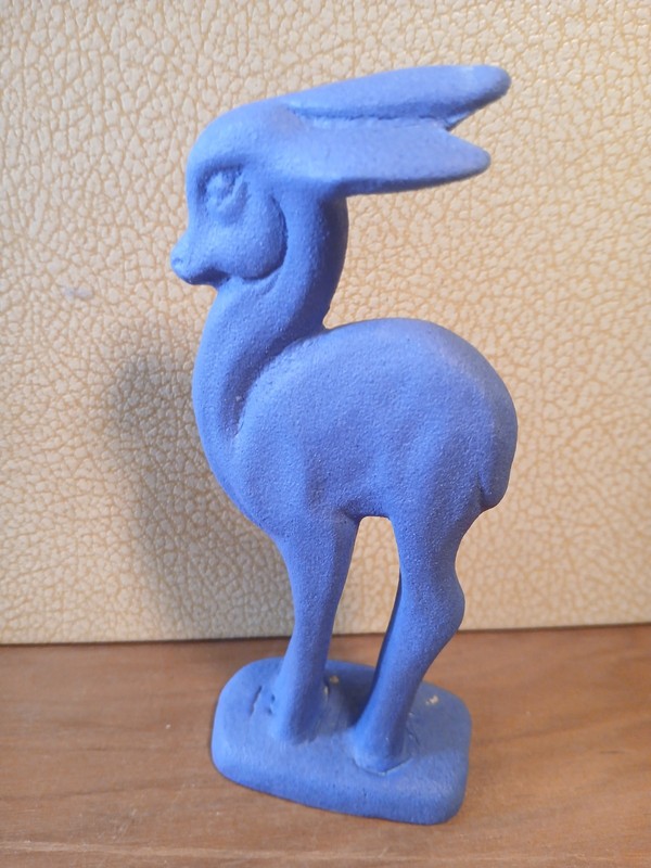 Vintage Blue Pottery Deer