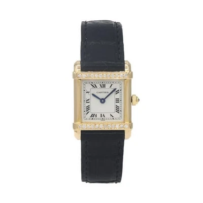 Damen Armbanduhr CARTIER Tank Chinoise 66009 mit Brillanten in 18 Kt. 750 Gold - Bild 1 von 4