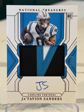 2024 Panini National Treasures /49 True Rookie Patch Auto JATAVION SANDERS CM🔵