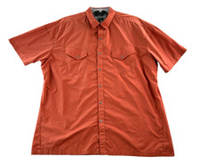 Kuhl Eluxor Mens Short Sleeve Button Up Lightweight Shirt Orange Size XXL