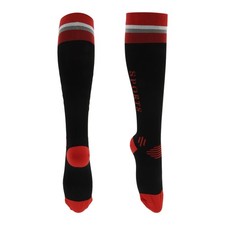 S-M High Cycling Socks Black/Red for Bike