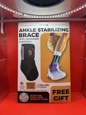 Dr. Brace Ankle Stabilizing Brace white Size Large Removable Stabilizers Adult