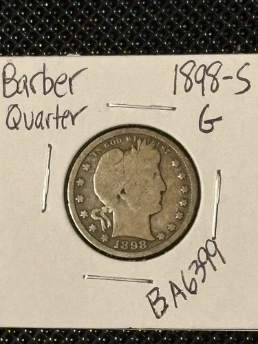 1898-S Barber Quarter  G