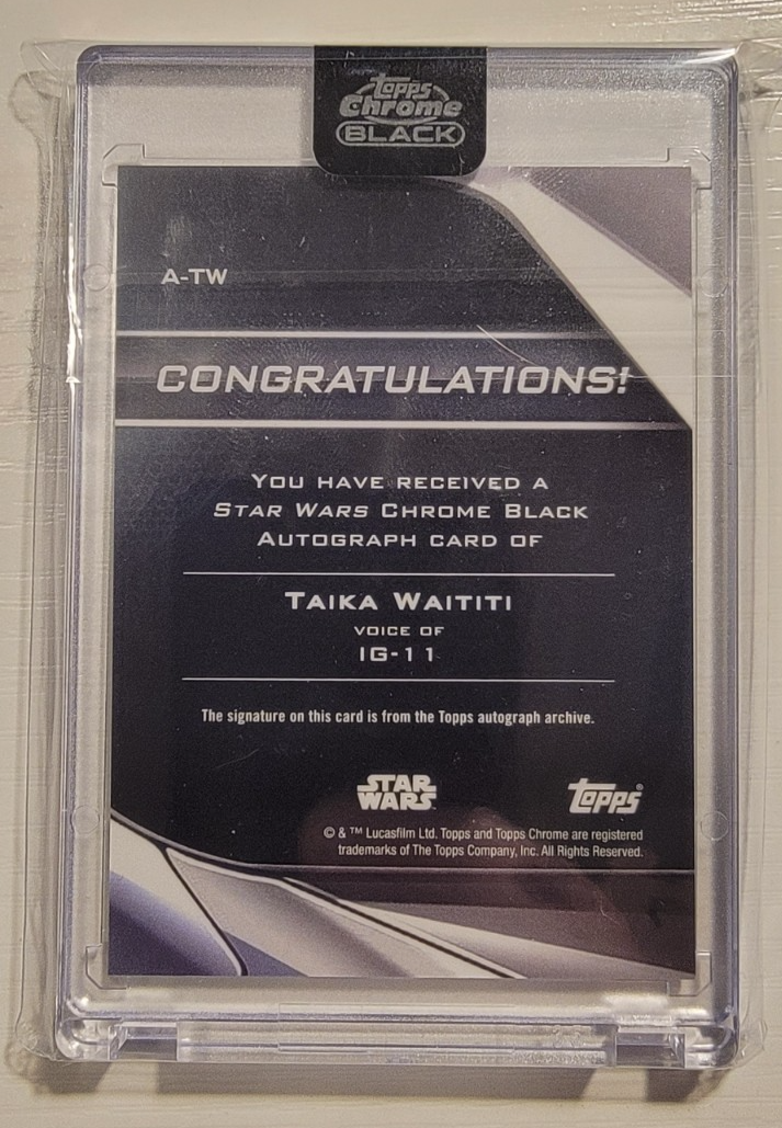 Taika Waititi Ig-11 2023 Topps Chrome Black Star Wars Gold