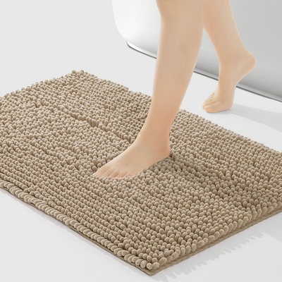 #ad Chenille Bathroom Rugs Non Slip Bath Mat 32”x20” Washable Soft Shower Mat f... $21.54