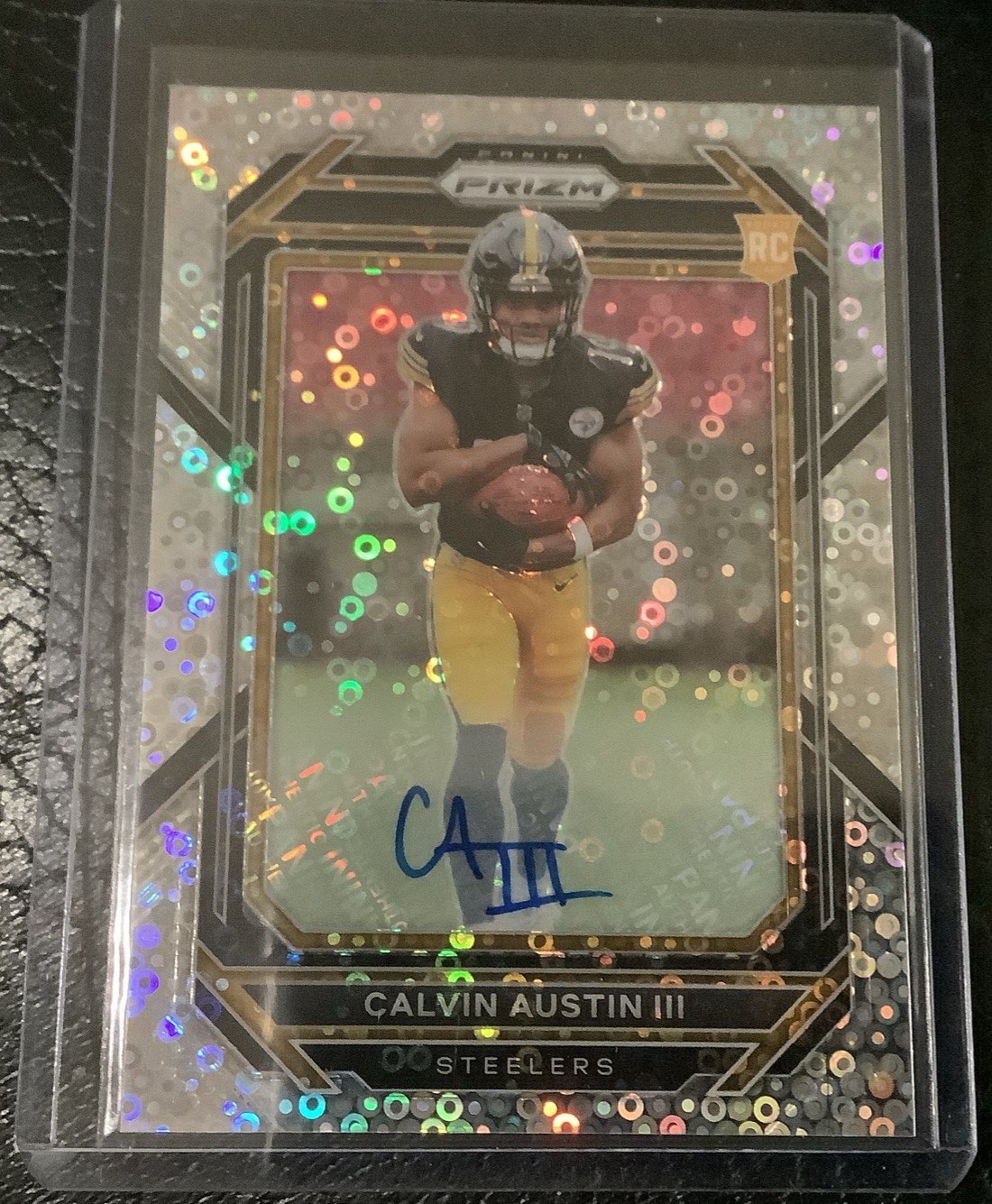 2022 Panini Prizm Rookies Calvin Austin III #338 Disco Prizm Auto Steelers 🍀