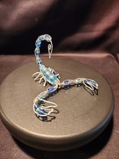 Handmade Bead And Wire Scorpion. Mixed Blues