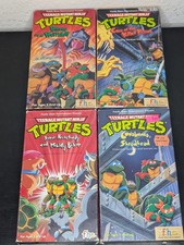 Teenage Mutant Ninja Turtles VHS Lot of 4 Children's Cartoon Episodes TMNT