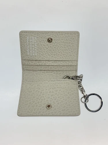 Estuche para tarjetas Maison Margiela de cuero blanco para mujer S56UI0128 usado - Imagen 4 de 6