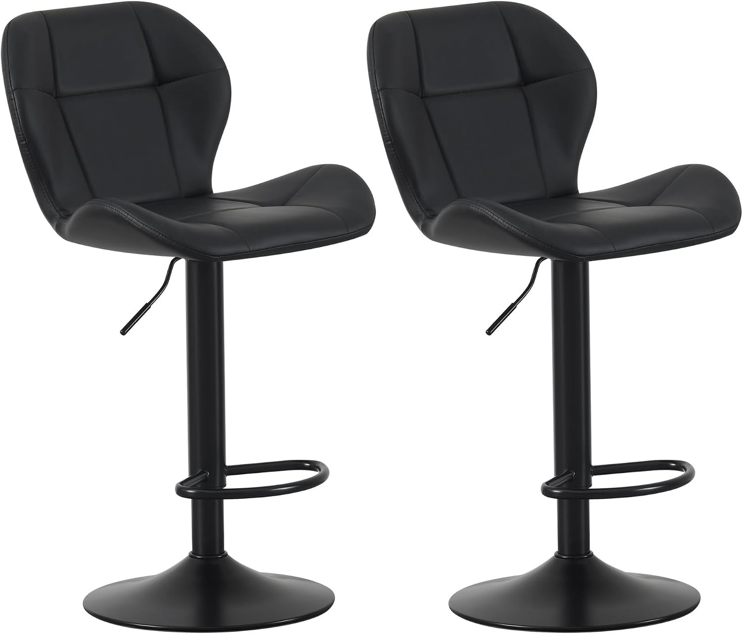 MCC direct Set aus 2 höhenverstellbaren Barhocker, Kunstleder, Metall, STELLA