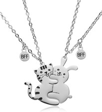 Sisters Best Friends Forever Matching BFF Necklace Set for 2 3 4,Mom Daughter Ne