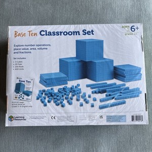 Learning Resources Base Ten Class Set 600 Units 200 Rods 20 Flats 3 Cubes NIB