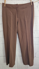 Liz Claiborne Audra Business Career Pants Brown Size 12 Zipper Flat Front