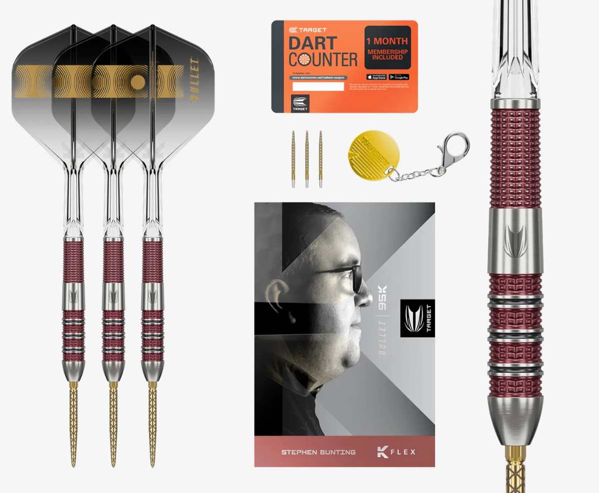 値下げTARGET 95K STEPHEN BUNTING SP TARGET STEPHEN BUNTING BULLET 95k SP 95% TUNGSTEN 23 GRAM STEEL