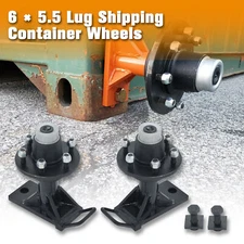 Labwork 6x5.5 Lug Bolt-On Spindle Kit Shipping Container Wheels with Handle
