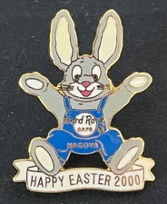 Hard Rock Cafe Nagoya - Happy Easter 2000 Easter Bunny HRC Logo Pin - LE /500