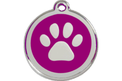 Red Dingo Dog Cat ID Pet Tag FREE Personalized Engraved Free Ship PAW PRINT