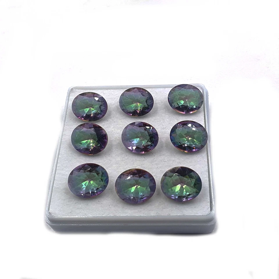 Mystic Quartz Oval Cut Loose Gemstone Lot 10*12 MM 100 CT 33 Pcs - Image 3 of 4