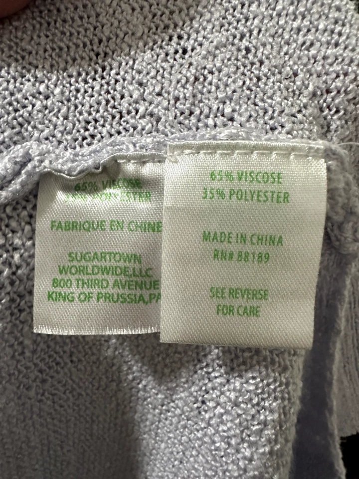 Cárdigan Lily Pulitzer Mujer Frente Abierto Púrpura Talla L Playa Primavera Boho Hippie Foto 3 de 4