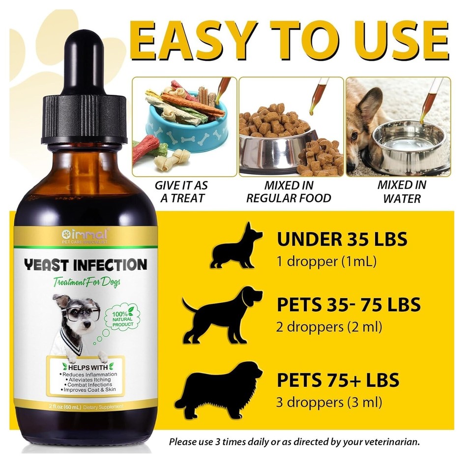 Yeast Infection Herbal Treatment for Dogs Itch & Infection Relief