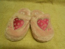 "BARBIE"  GIRL'S PINK LIGHT/DARK  BEDROOM SLIPPERS SZ:13-1