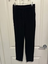 Sezane Size 32 Black Dress Pants Acetate Nylon Fits Aus 6 Missing Button Hook