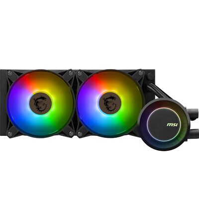 MSI MAG CORELIQUID E240 AIO CPU Liquid Cooler - Enlarged Copper Cold Plate, ARGB