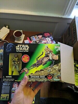 Princess Leia Endor Speeder Bike 1997 STAR WARS Power of the Force POTF MIB | eBay
