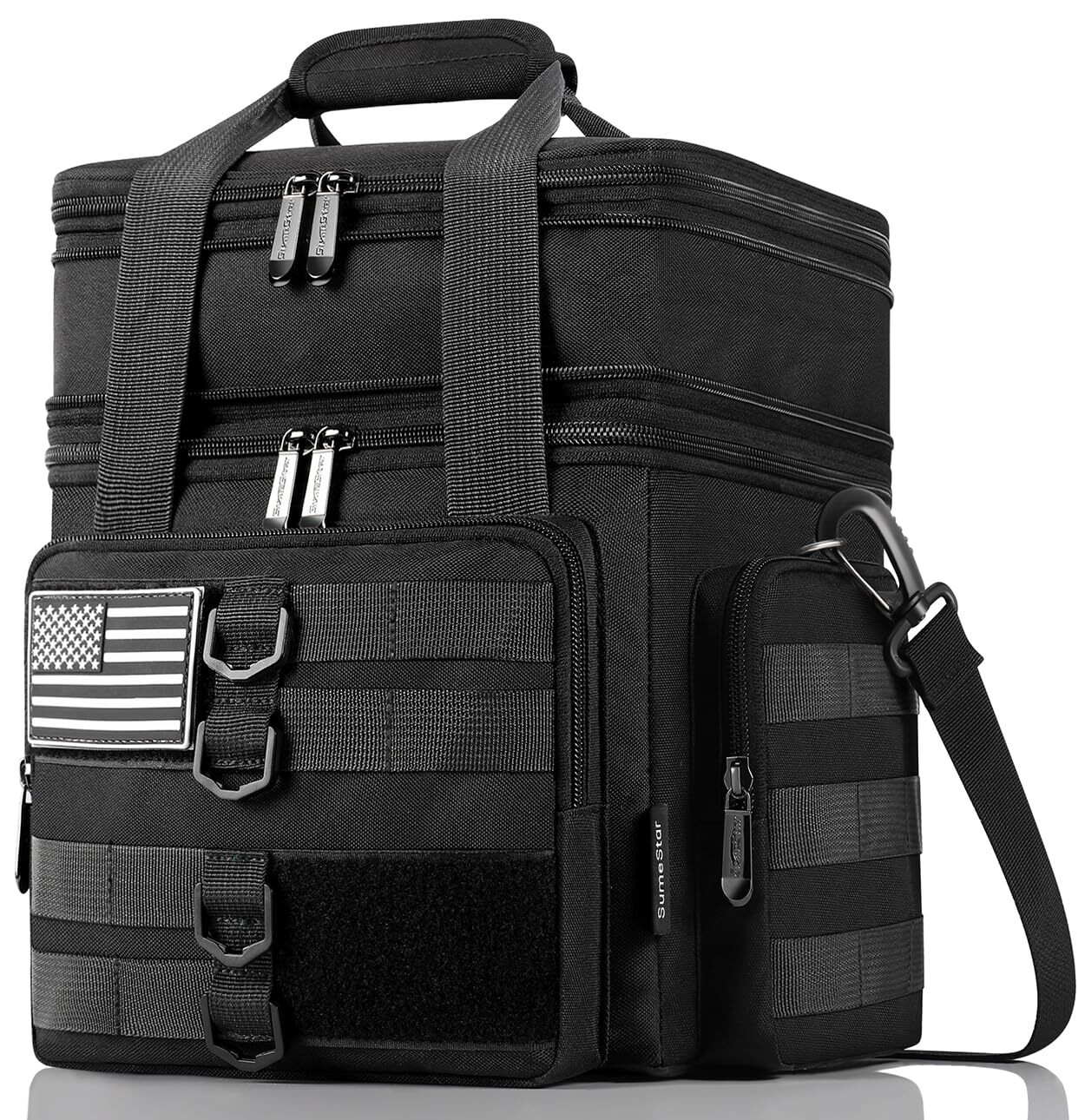 For Men Large Insulated Lunch Bag Adult Heavy Duty Double Dec