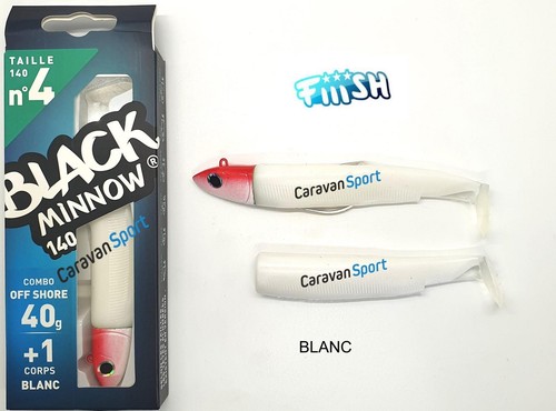 FIIISH BLACK MINNOW COMBO 140 N 4 SILICONE ARTIFICIALE 40 60 gr ESCA SPINNING - Foto 5 di 11