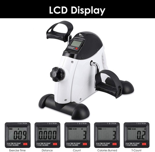 Under Desk Bike Pedal Exerciser Portable Mini Cycle with LCD Display for Arms... - Picture 5 of 9