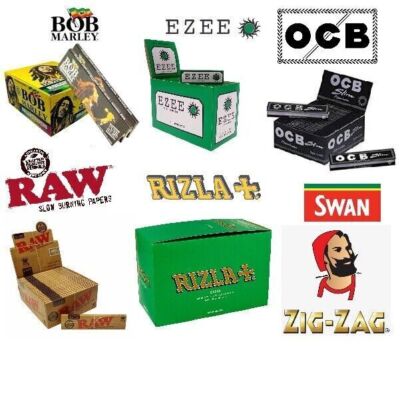 RAW, RIZLA, ZICKZACK, SWAN & OCB REGULAR und KING SIZE ZIGARETTENPAPIER.