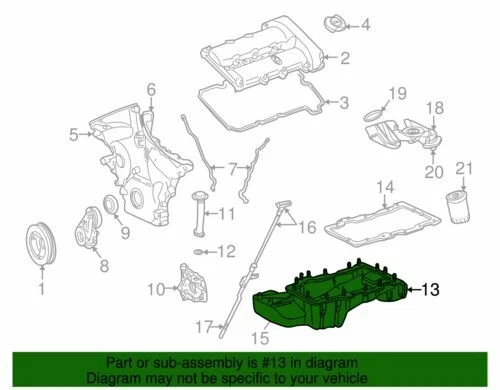 OEM NUEVO Ford 2005-2007 Freestyle Montego Wagon 3,0 L cárter de aceite de motor 5F9Z6675Aa Foto 2 de 4