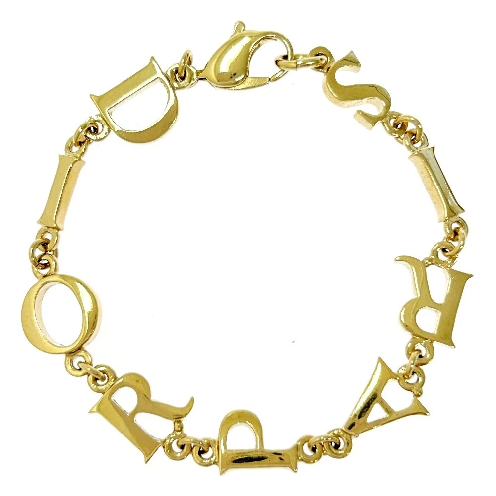 Bracciale donna Christian Dior placcato oro logo DIOR PARIS braccialetto 307638