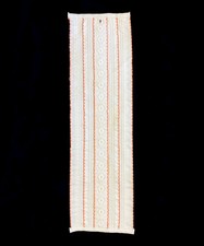 Vintage White with Coral Pink Trim Ruffled Dickie Button On Tuxedo Floral