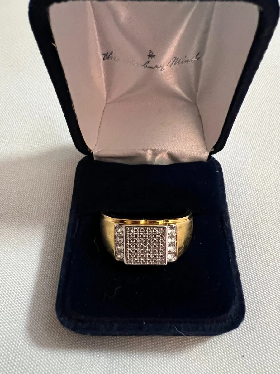 Danbury Mint 20 Diamond 14kt Gold Plated Men s Ring Size 14