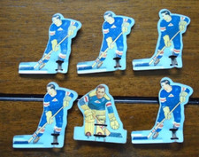 Gotham Hockey Players BlueTeam Hockey game  table top hockey game 1950's