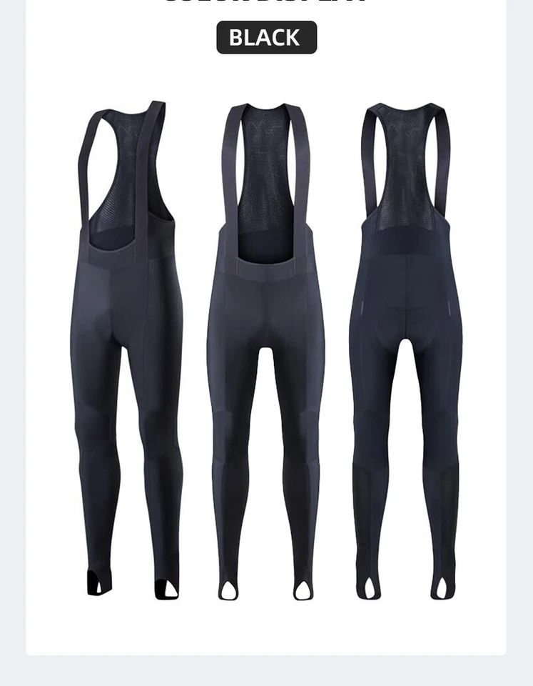 YKYWBIKE Hombres Ciclismo Invierno Medias Bicicleta Largo Babero Pantalones 5-15 °C Térmico Polar  Foto 2 de 4