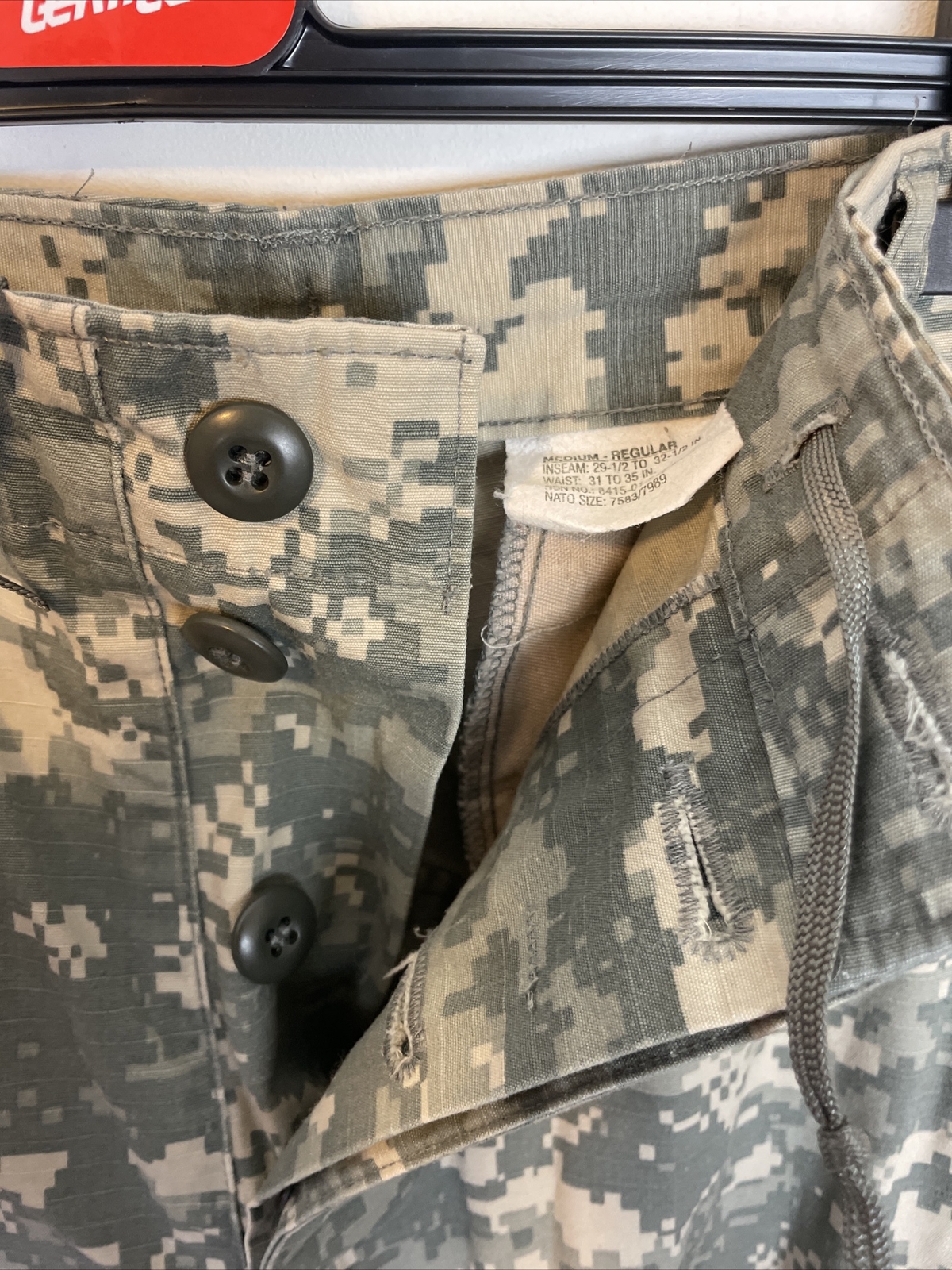 ACU Pants/Trousers Medium Regular USGI Digital Camo Cotton/Nylon Ripstop  Army
