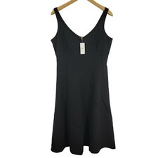 Ann Taylor Loft Dress Black Sheath Size 6 Back Zip Sleeveless NWT New