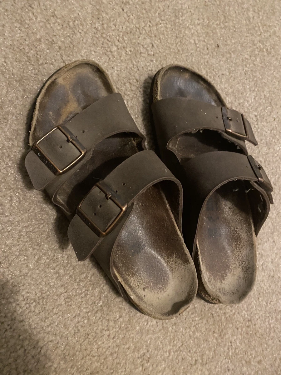 Birkenstock Arizona Birko Flo Women s Sandals Size 8 Dark Brown