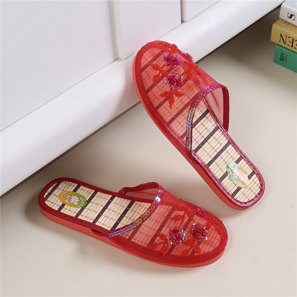 PANTOFOLA D’ORO Ciabatte donna cinesi e statunitensi sandali slip scarpa ricamo