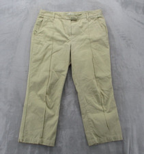 Tommy Hilfiger Ankle Chino Pants Women's 12 Light Beige 100 Cotton Mid-Rise