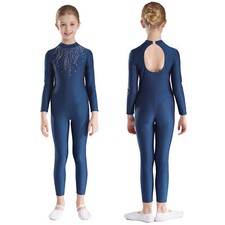Kids Girls Leotard Basic Jumpsuit Halloween Gymnastics Costume Dancewear Team