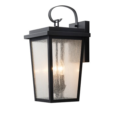 18.25'' Large Outdoor Wall Sconce Mate Black Exterior Lights Waterproof Outside