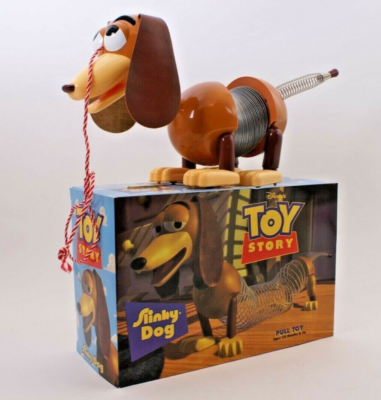 VTG 1995 TOY STORY SLINKY DOG PULL TOY JAMES INDUS DISNEY / PIXAR