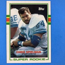 Chris Spielman 1989 Topps Rookie Card #361 NFL Detroit Lions. rookie card picture