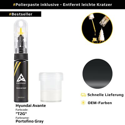 Touch Up Paint Pen For Hyundai Avante Code: T2G Portofino Gray
